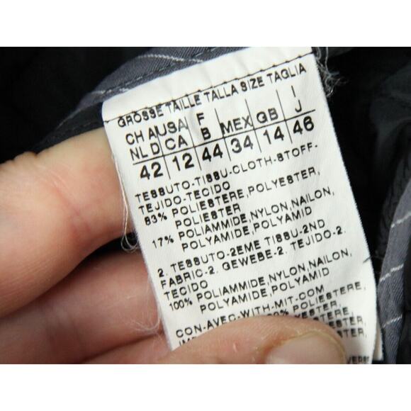 NO BELT Max Mara Weekend Black Quilted Women's Trench Coat US 12 - Picture 13 of 13